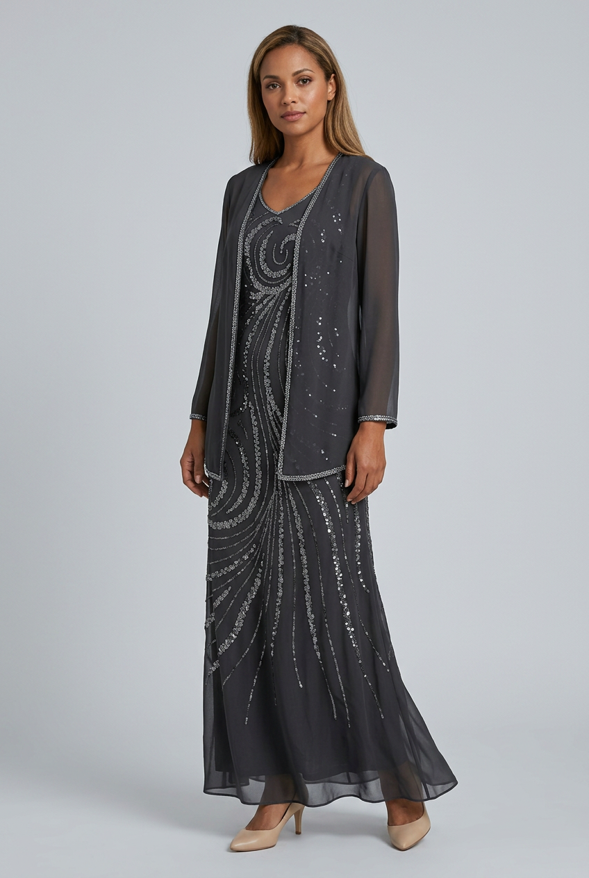 Women's Wedding Guest Dress with Jacket | Maxi