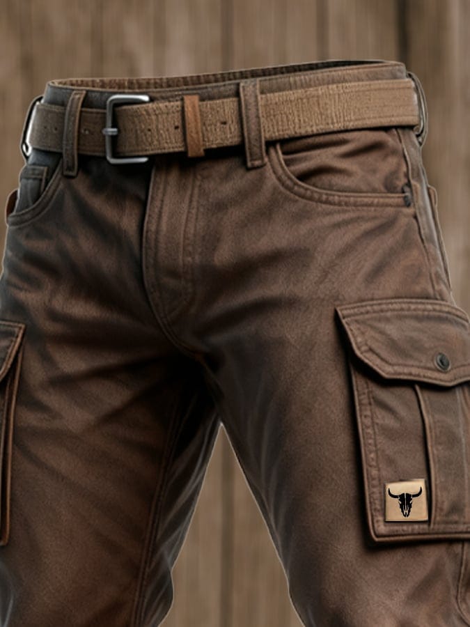 Men’s Cargo Utility Trousers | Straight Leg Multi-Pocket Work