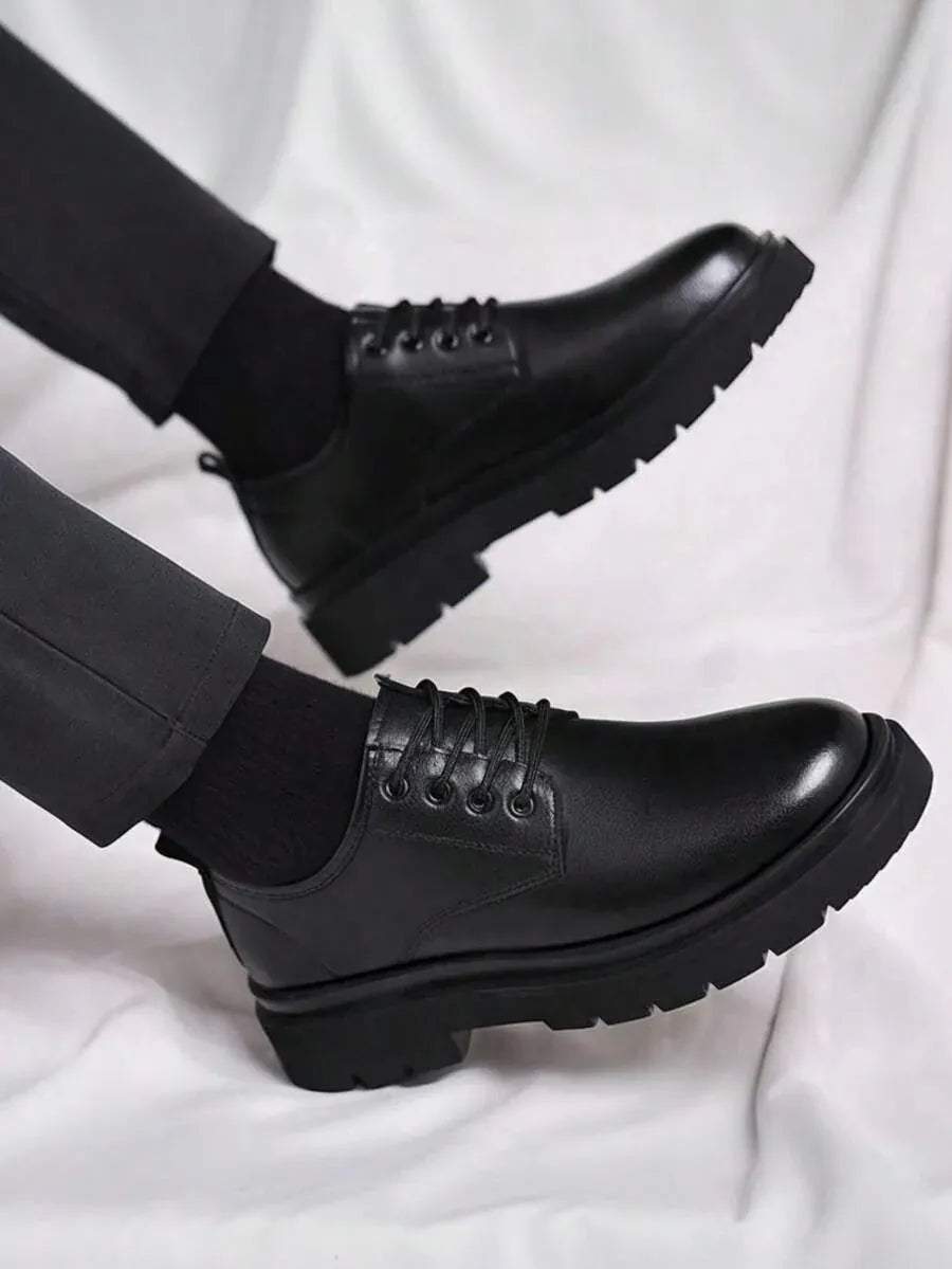 Men's Lace-Up Derby Shoes | Chunky Block Sole