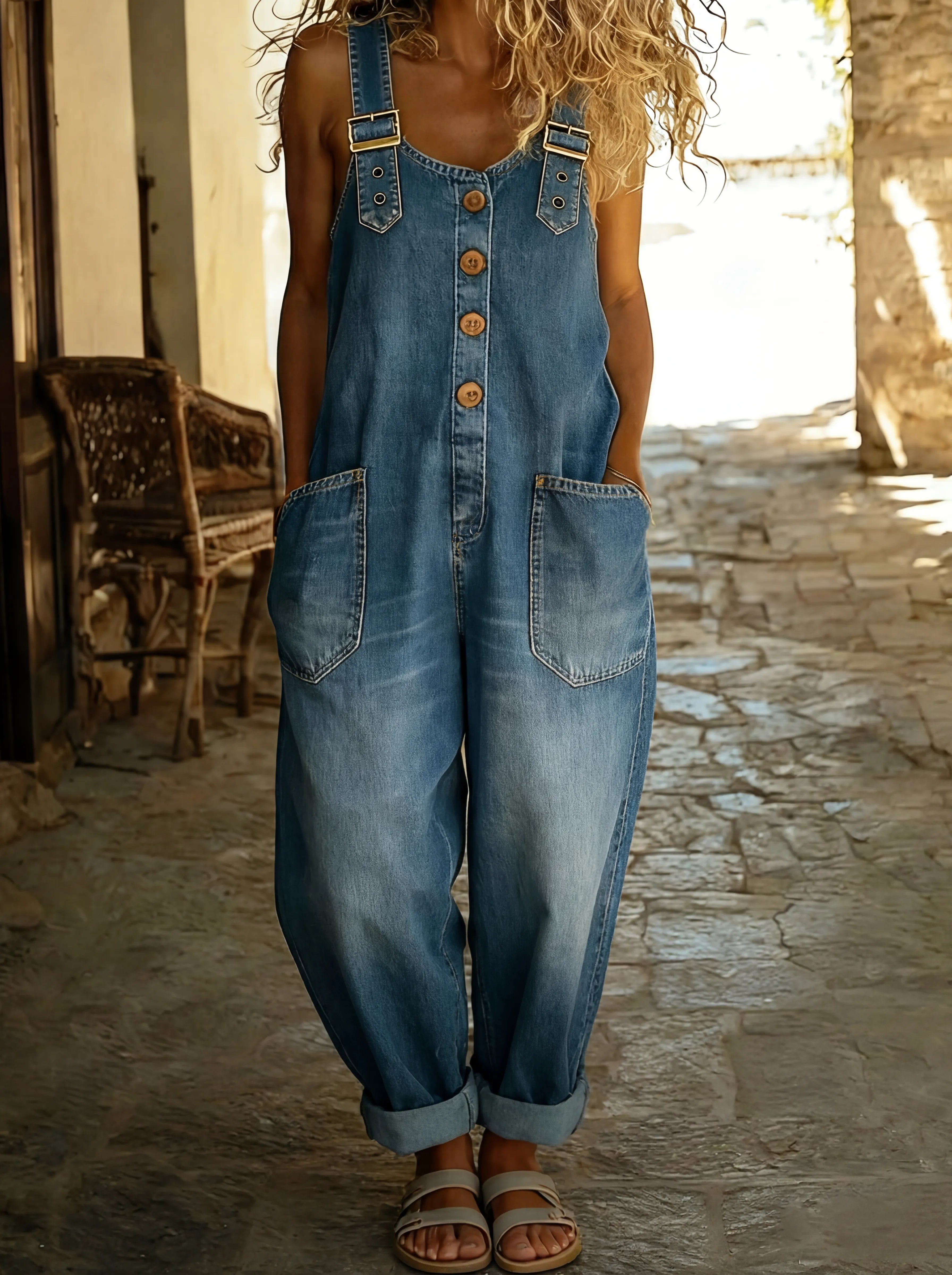 Women's Jumpsuit | Adjustable Buckle Sleeveless