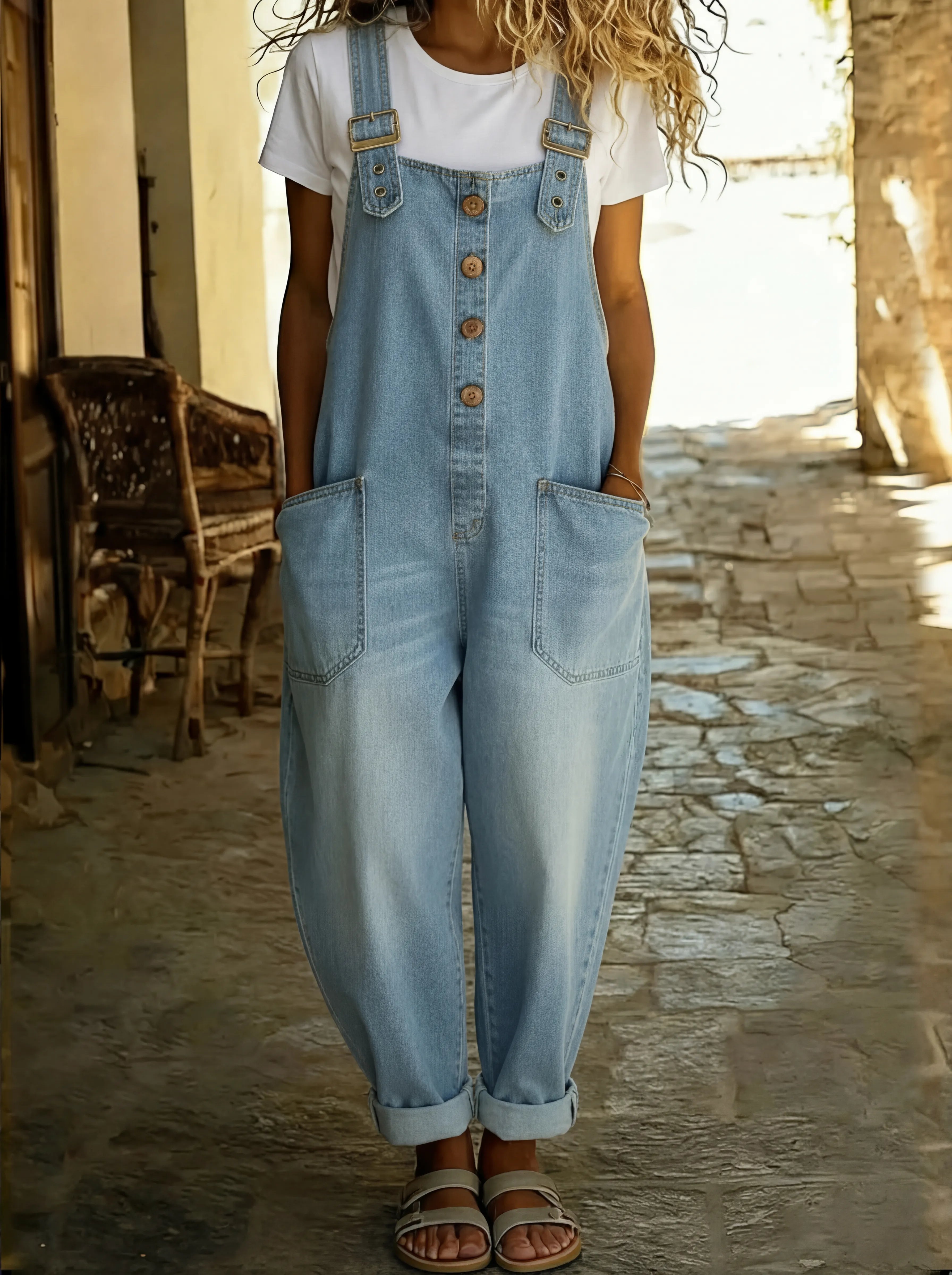 Women's Jumpsuit | Adjustable Buckle Sleeveless
