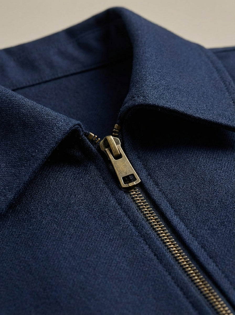 Men’s Zip-Up Collared Bomber Jacket | Casual