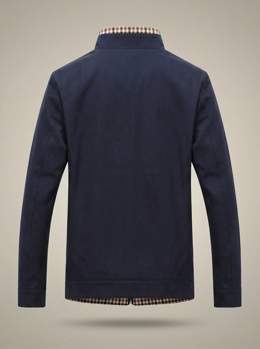 Men’s Stand Collar Long Sleeves Slim Fit Zip-Up Jacket | Bomber