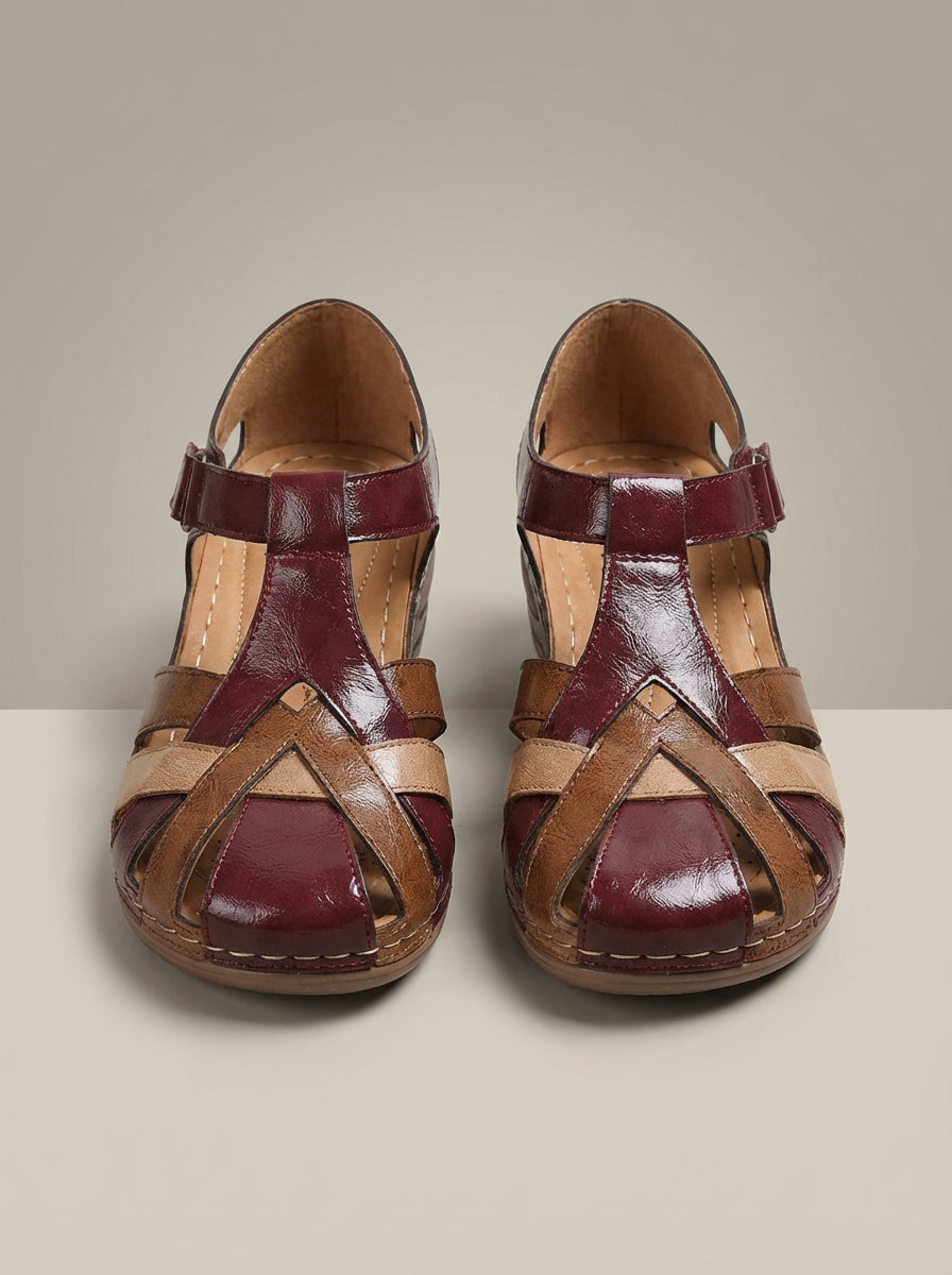 Women’s T-Strap Casual Low Heel Summer Sandals | Vintage