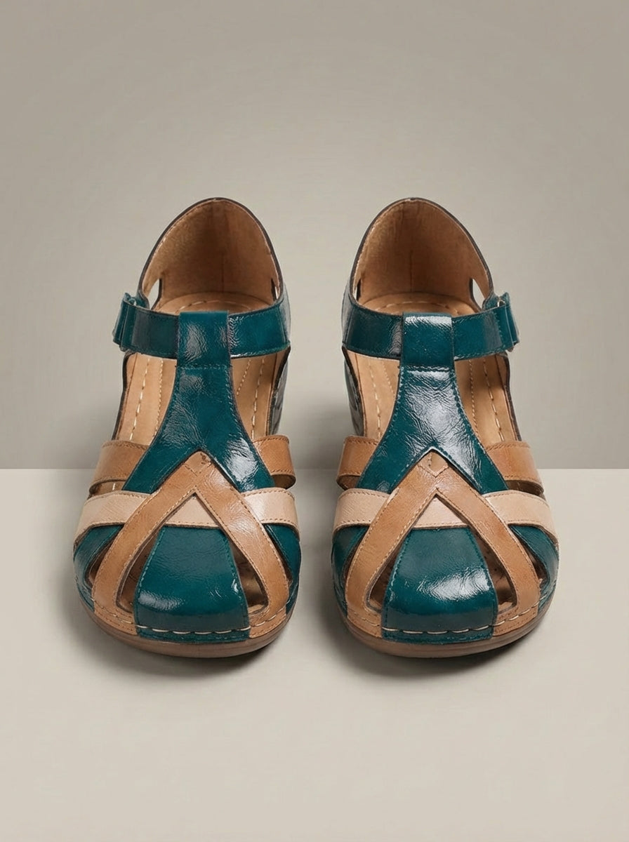 Women’s T-Strap Casual Low Heel Summer Sandals | Vintage