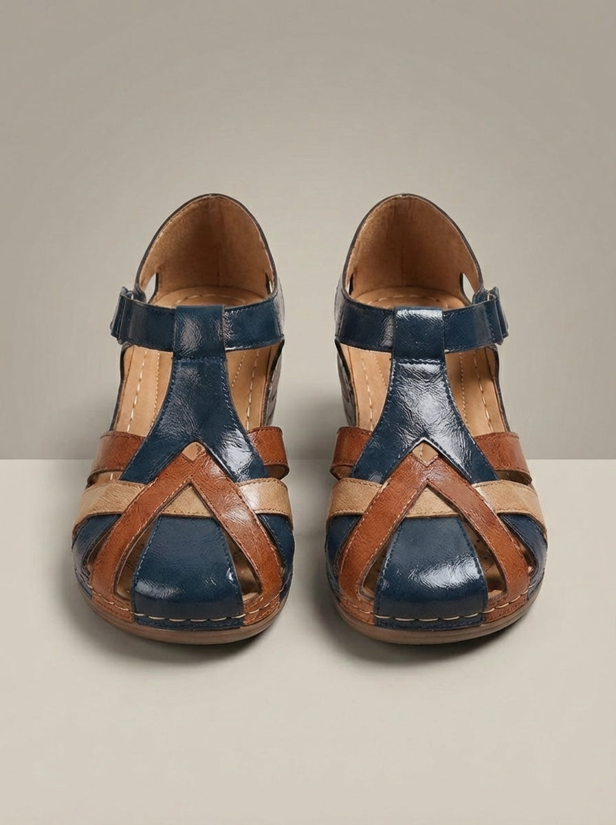 Women’s T-Strap Casual Low Heel Summer Sandals | Vintage