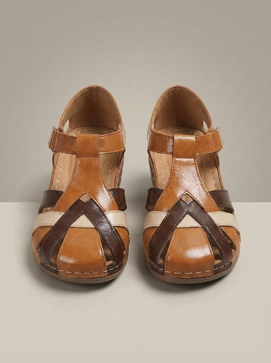 Women’s T-Strap Casual Low Heel Summer Sandals | Vintage