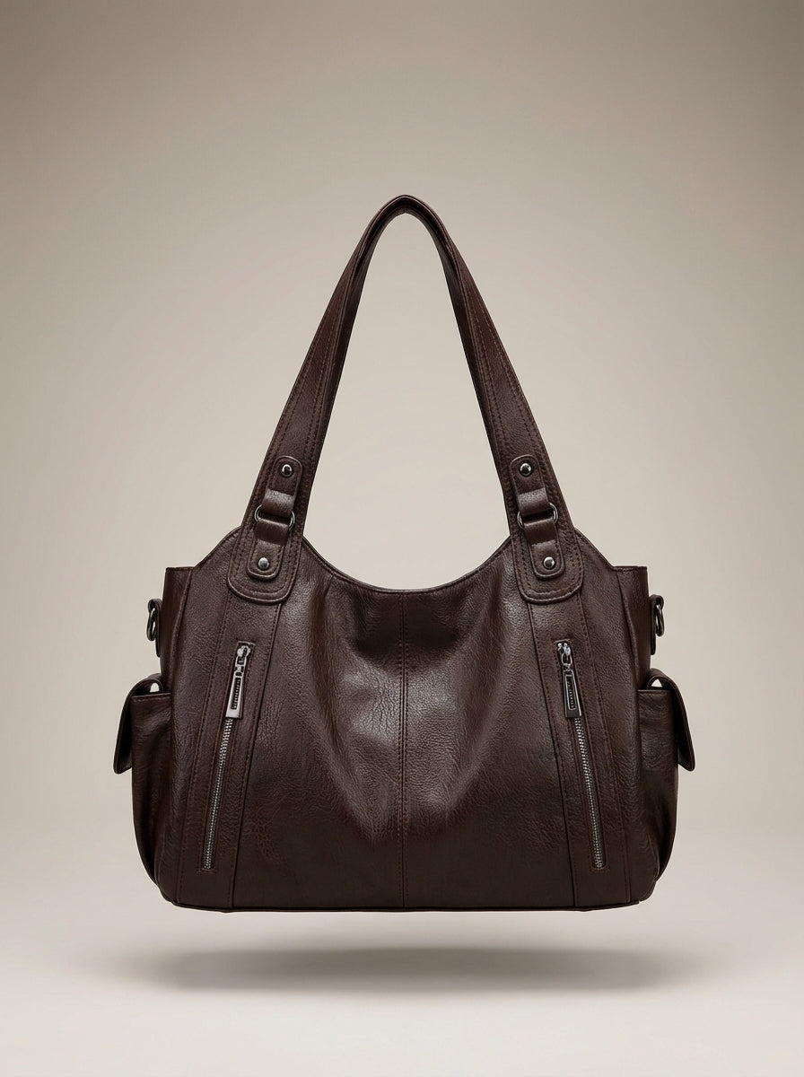 Women’s Classic Spacious Multi Zip Bag | Vintage