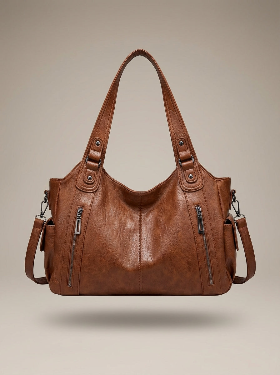 Women’s Classic Spacious Multi Zip Bag | Vintage