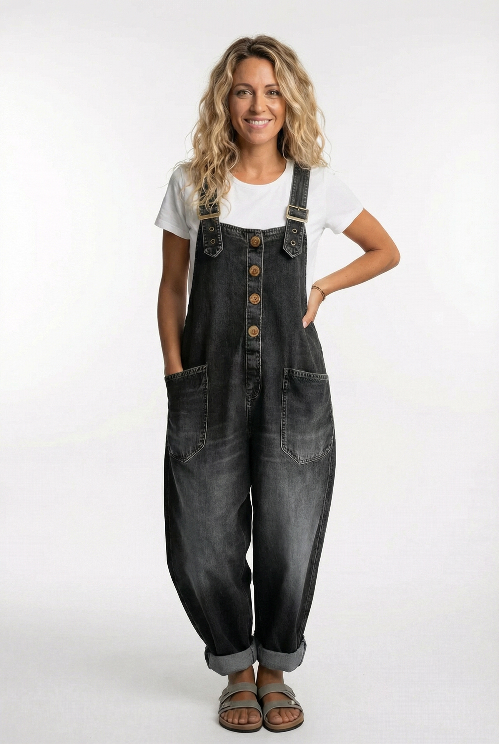 Women's Jumpsuit | Double Pocket Adjustable Buckle
