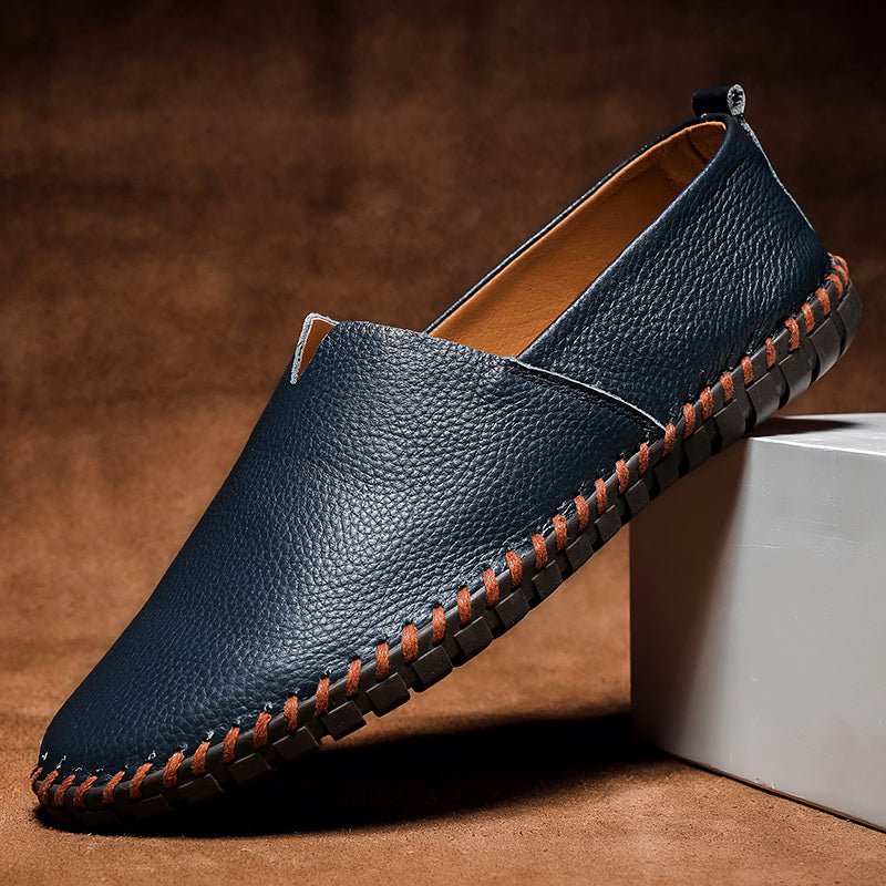 Men’s Minimal Genuine Leather Loafers | Slip-On Design