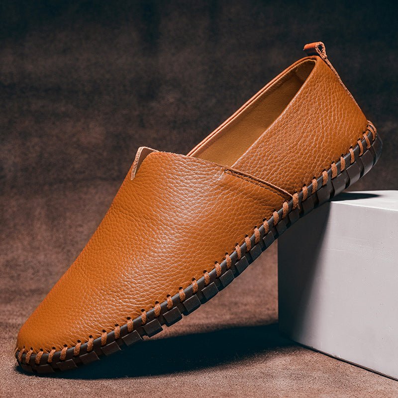 Men’s Minimal Genuine Leather Loafers | Slip-On Design