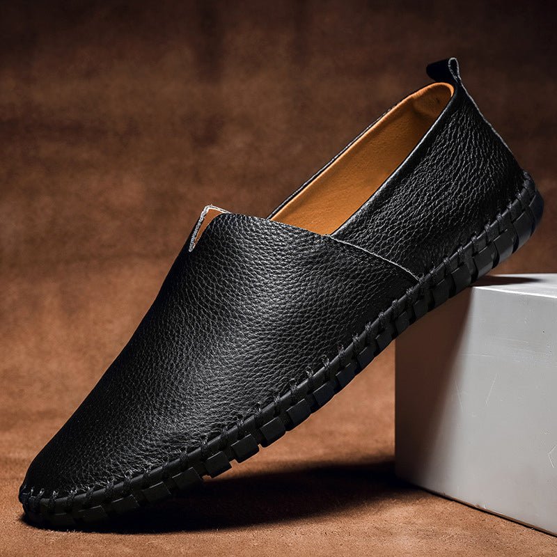 Men’s Minimal Genuine Leather Loafers | Slip-On Design