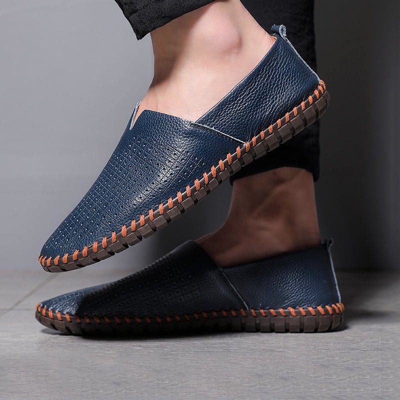 Men’s Minimal Genuine Leather Loafers | Slip-On Design