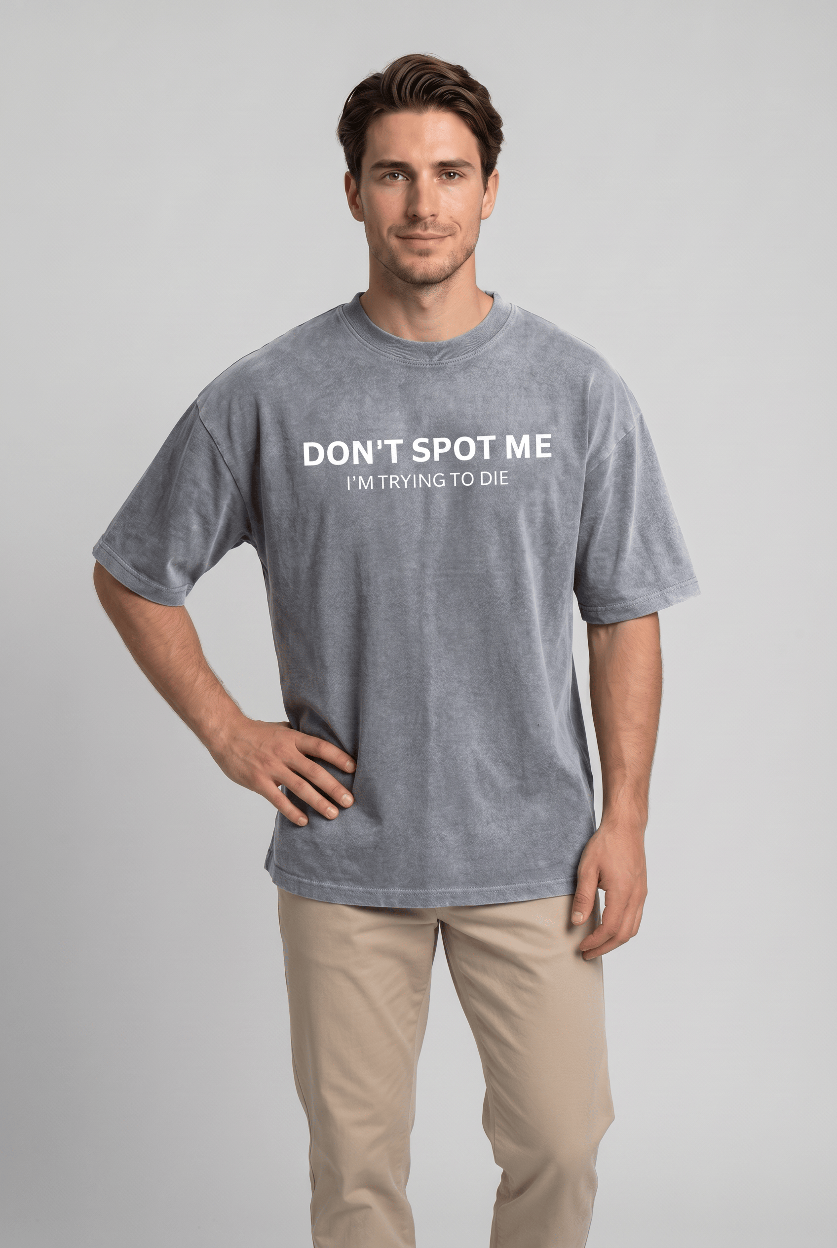 Men's Round Neck Short Sleeves Drop Shoulder T-Shirt | Casual