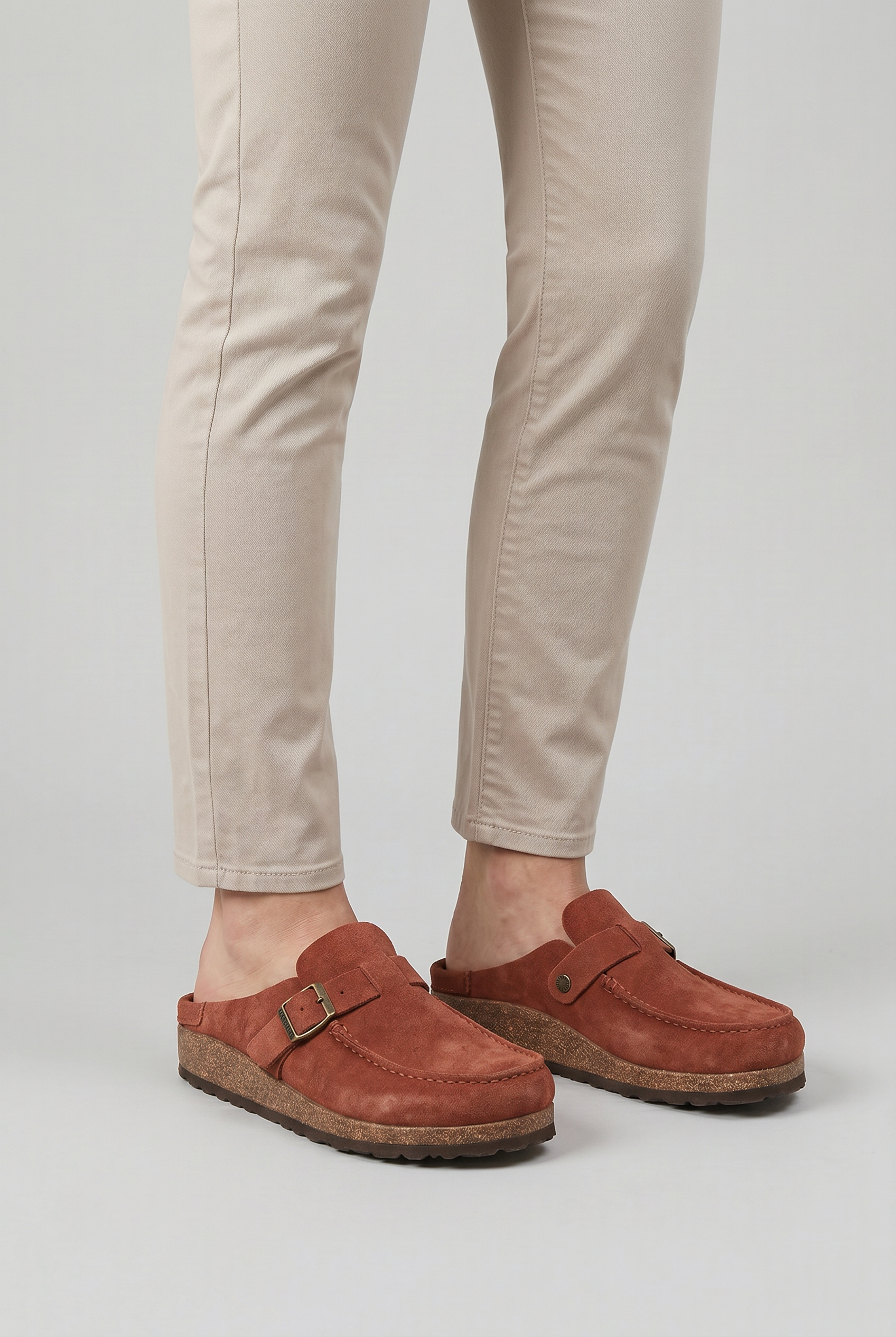 Women’s Round Toe Slip On Clogs | Buckle Strap