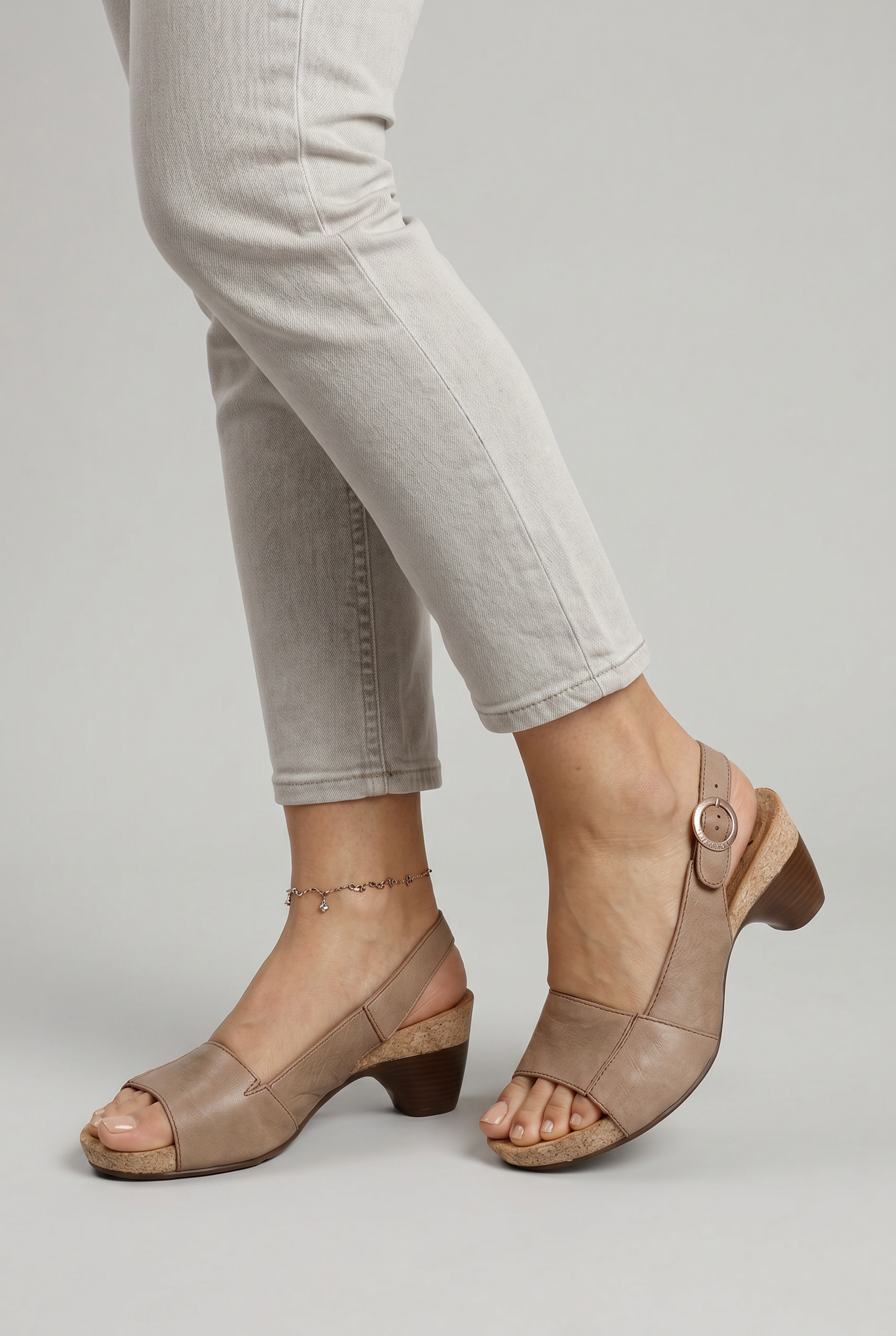 Women’s Open Toe Slingback Sandals | Buckle Strap