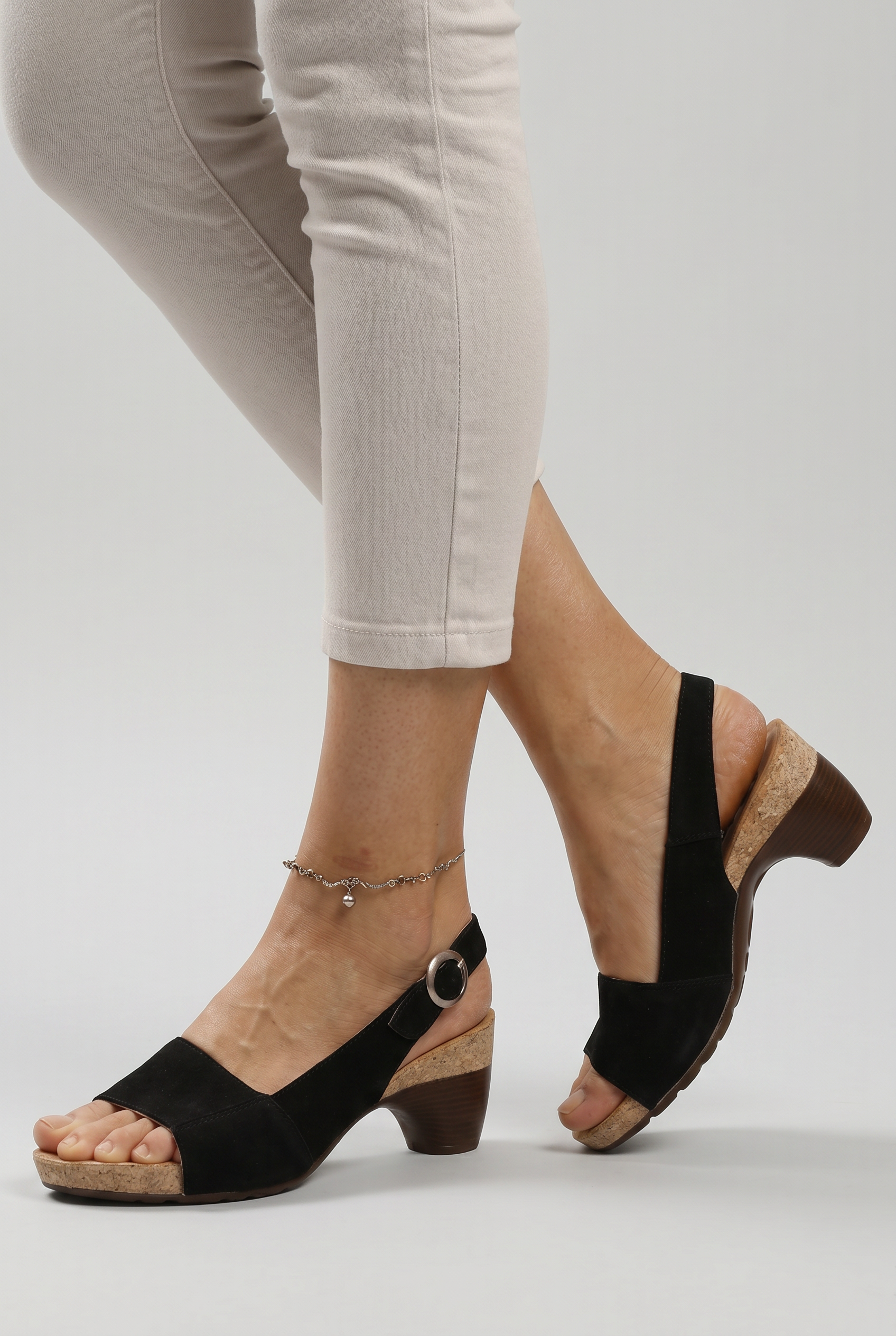 Women’s Open Toe Slingback Sandals | Buckle Strap