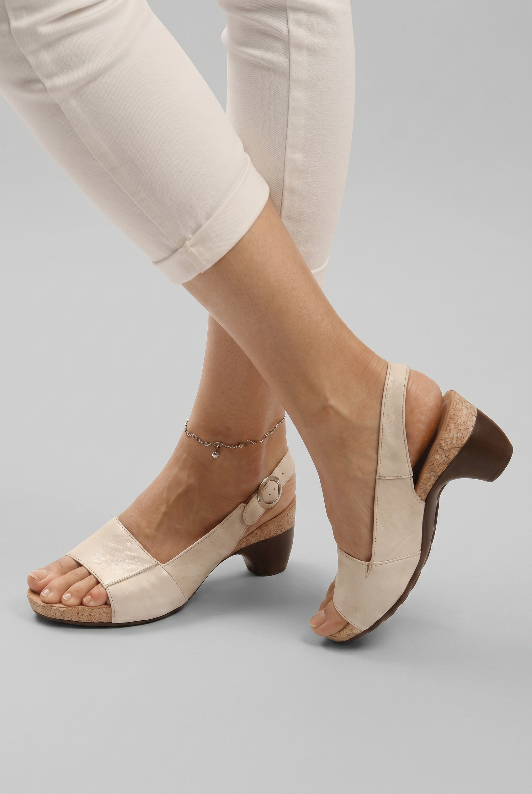 Women’s Open Toe Slingback Sandals | Buckle Strap