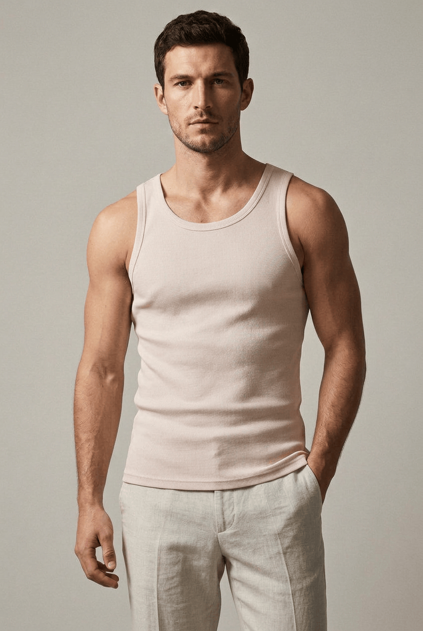 Men’s Sleeveless Ribbed Tank Top | Classic