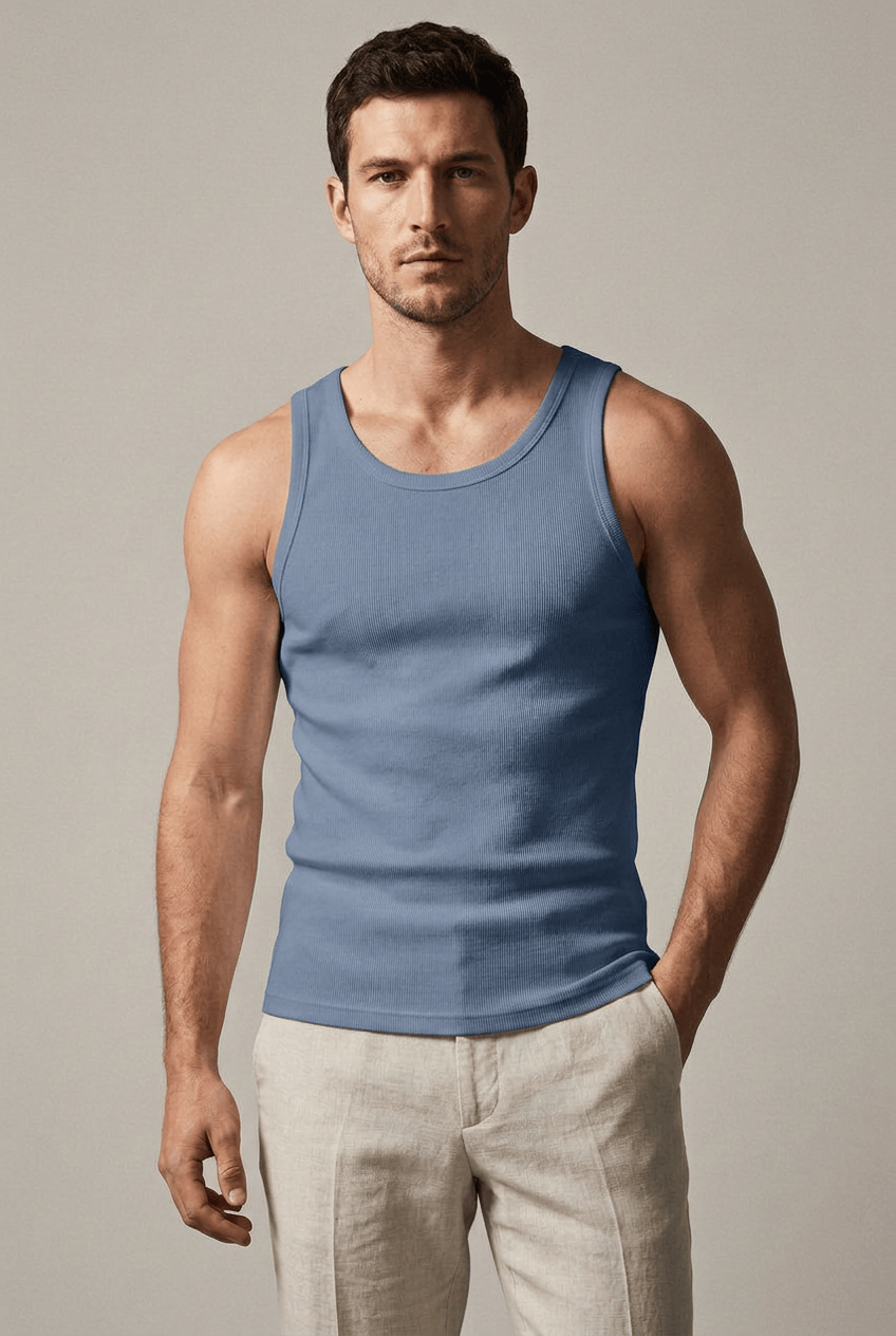 Men’s Sleeveless Ribbed Tank Top | Classic