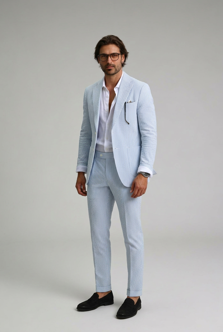 Men’s Notch Lapel Long Sleeve Suit | Slim Fit