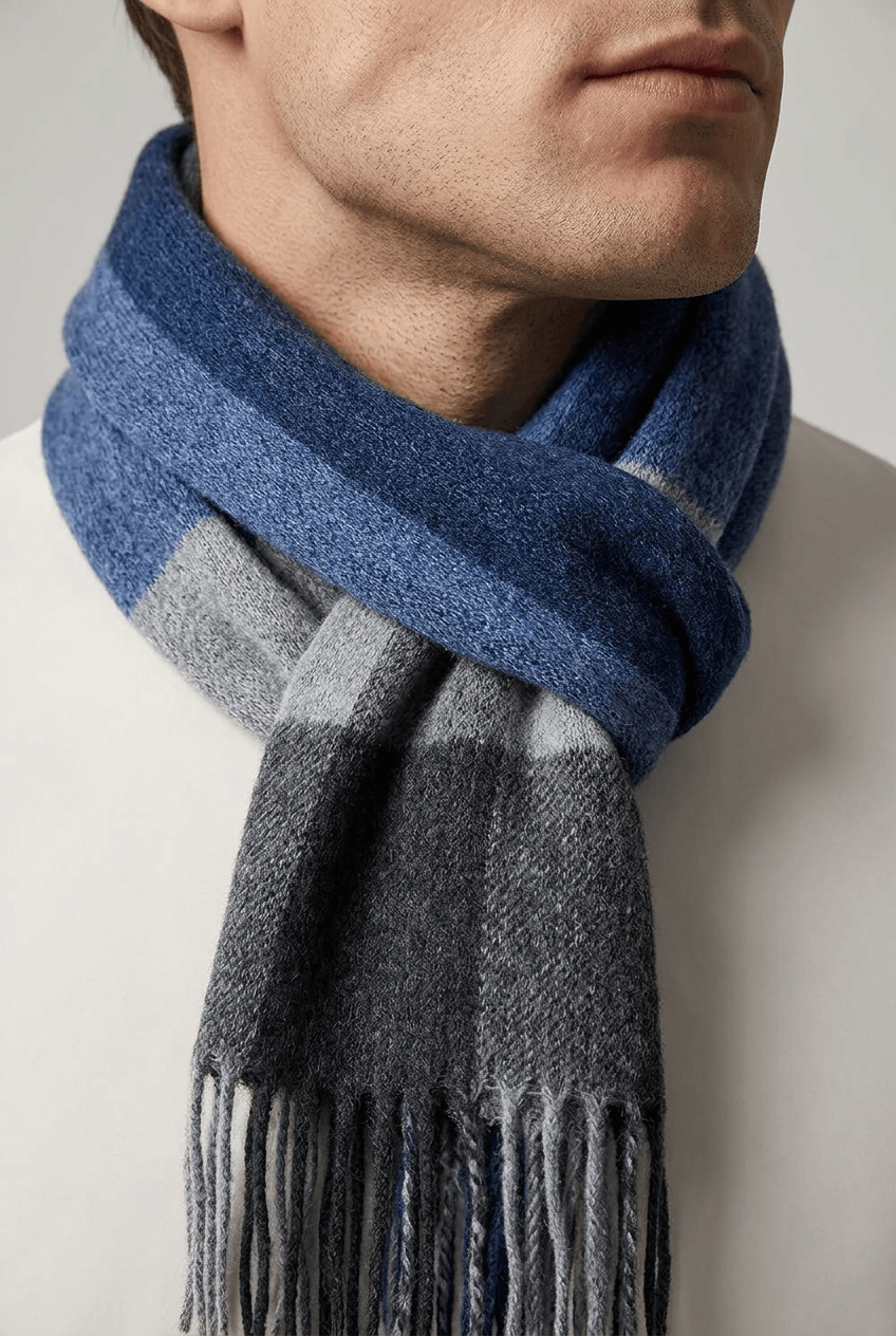 Checked Scarf | Fringed Ends
