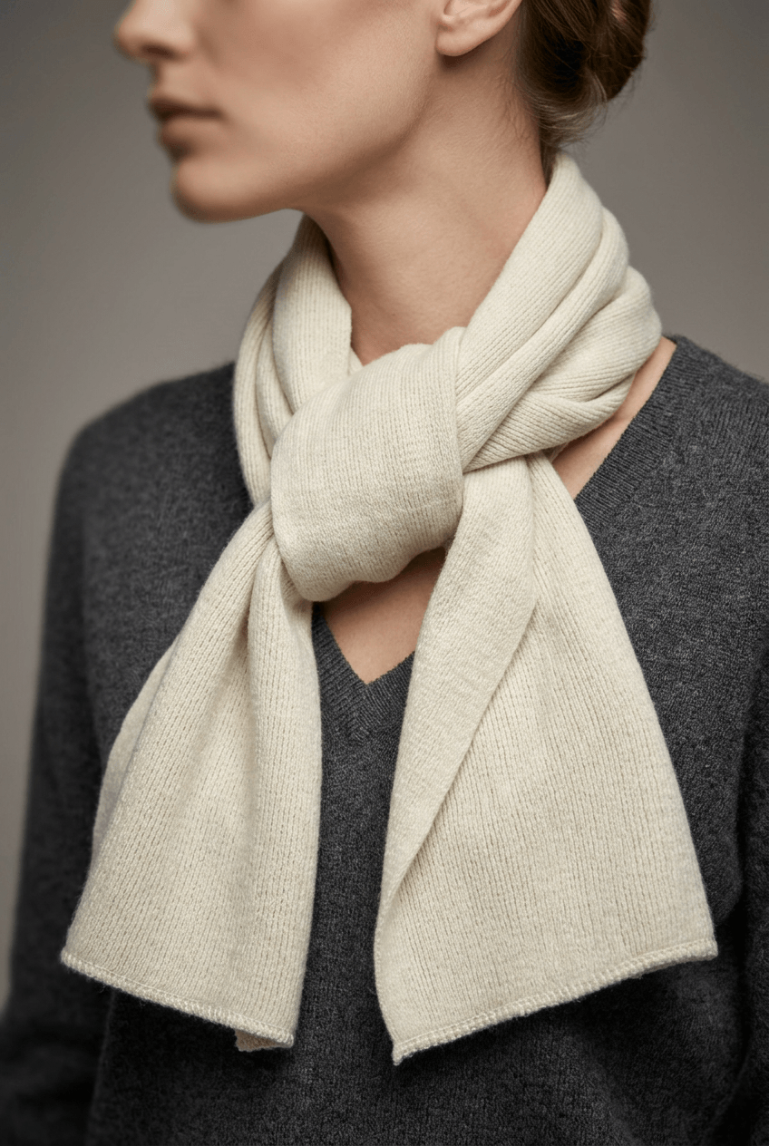 Unisex Winter Scarf | Ribbed Knit & Plain Pattern