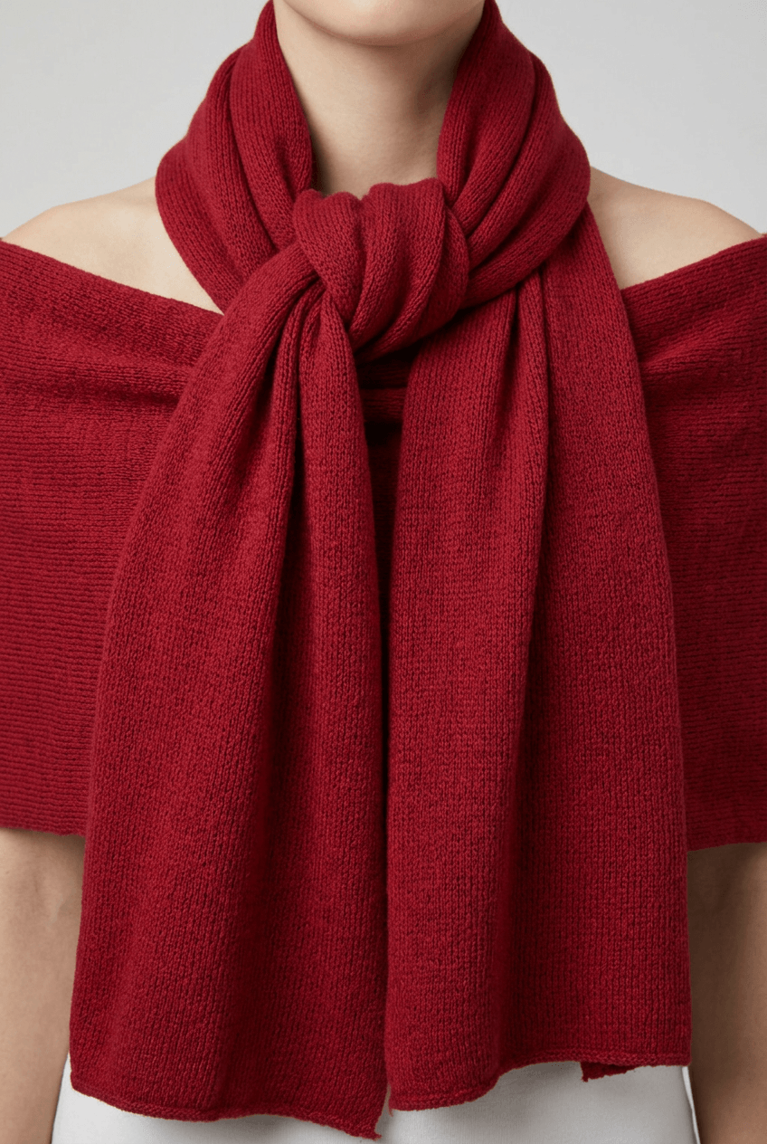 Unisex Winter Scarf | Ribbed Knit & Plain Pattern