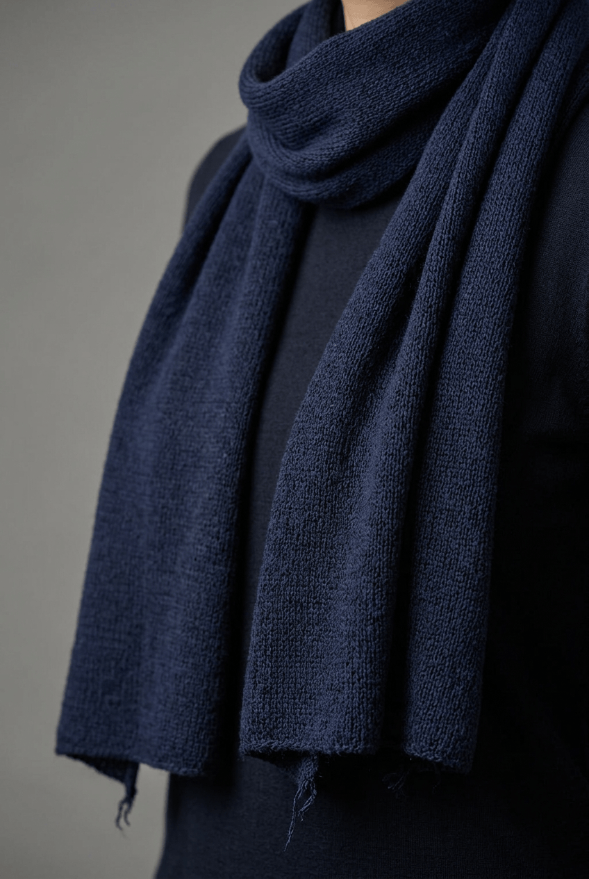Unisex Winter Scarf | Ribbed Knit & Plain Pattern