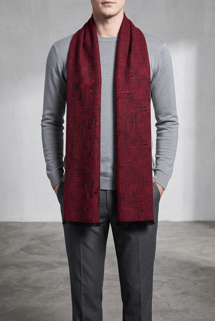 Smooth Finish Winter Scarf | Check Pattern