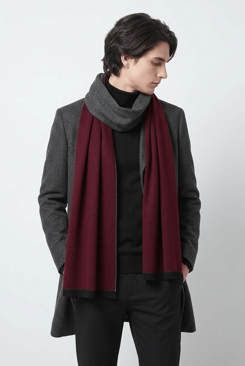 Smooth Finish Winter Scarf | Check Pattern