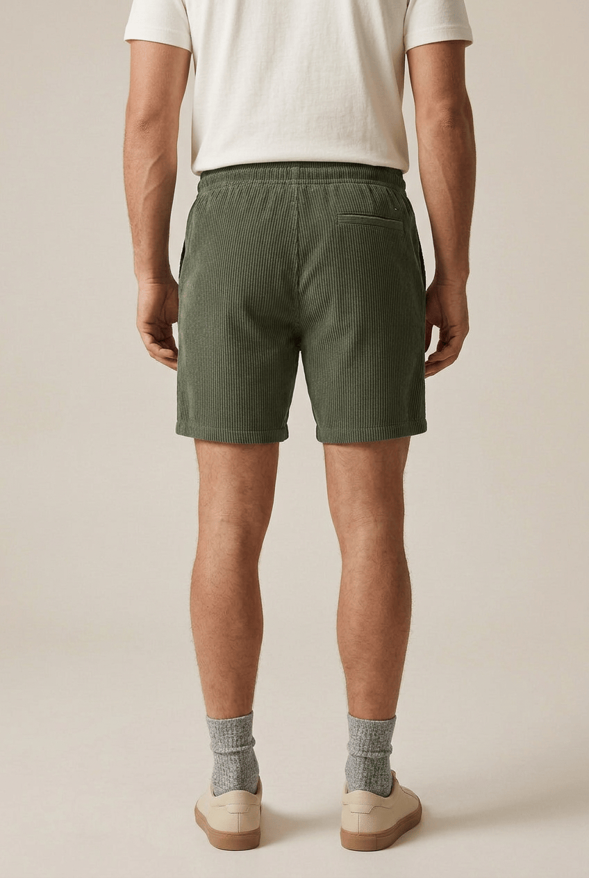 Men’s Ribbed Drawstring Summer Shorts | Slim Fit