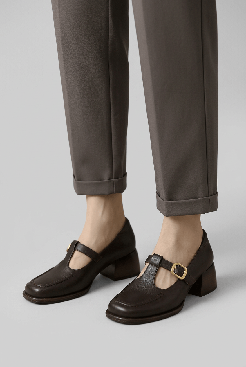 Women's Shoe | Adjustable Strap Square Toe