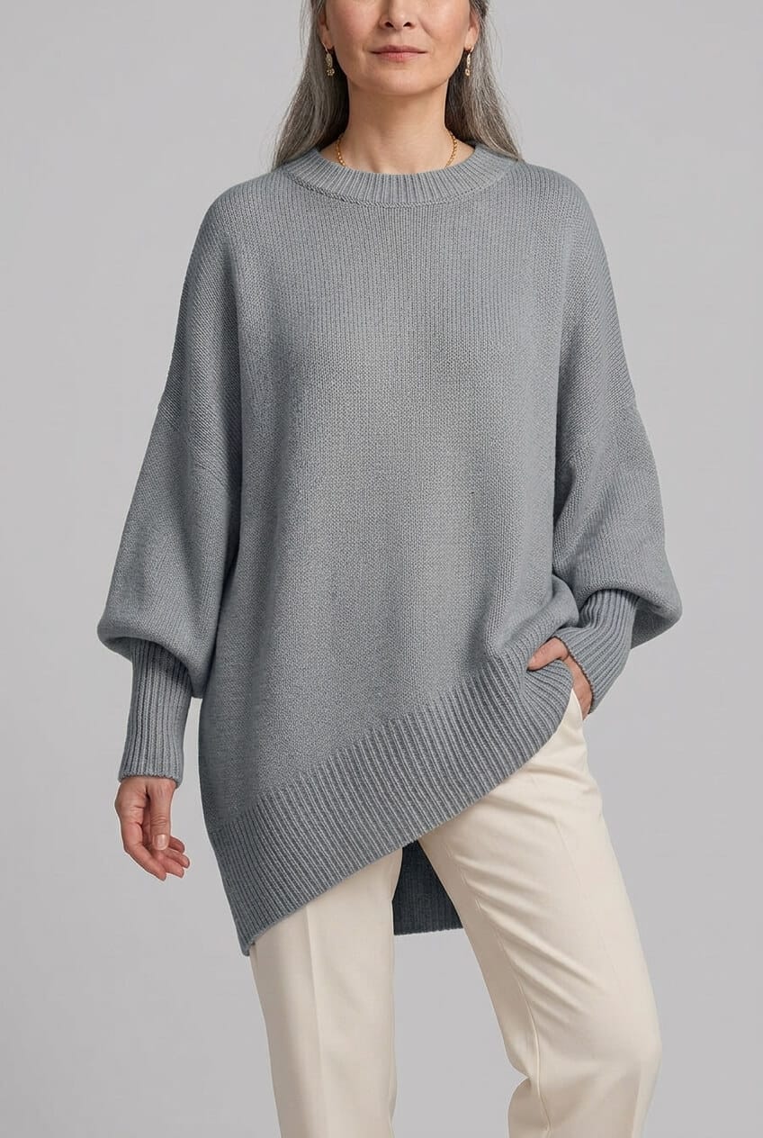 Women's Oversized Drape Fit Jumper | Batwing Sleeves
