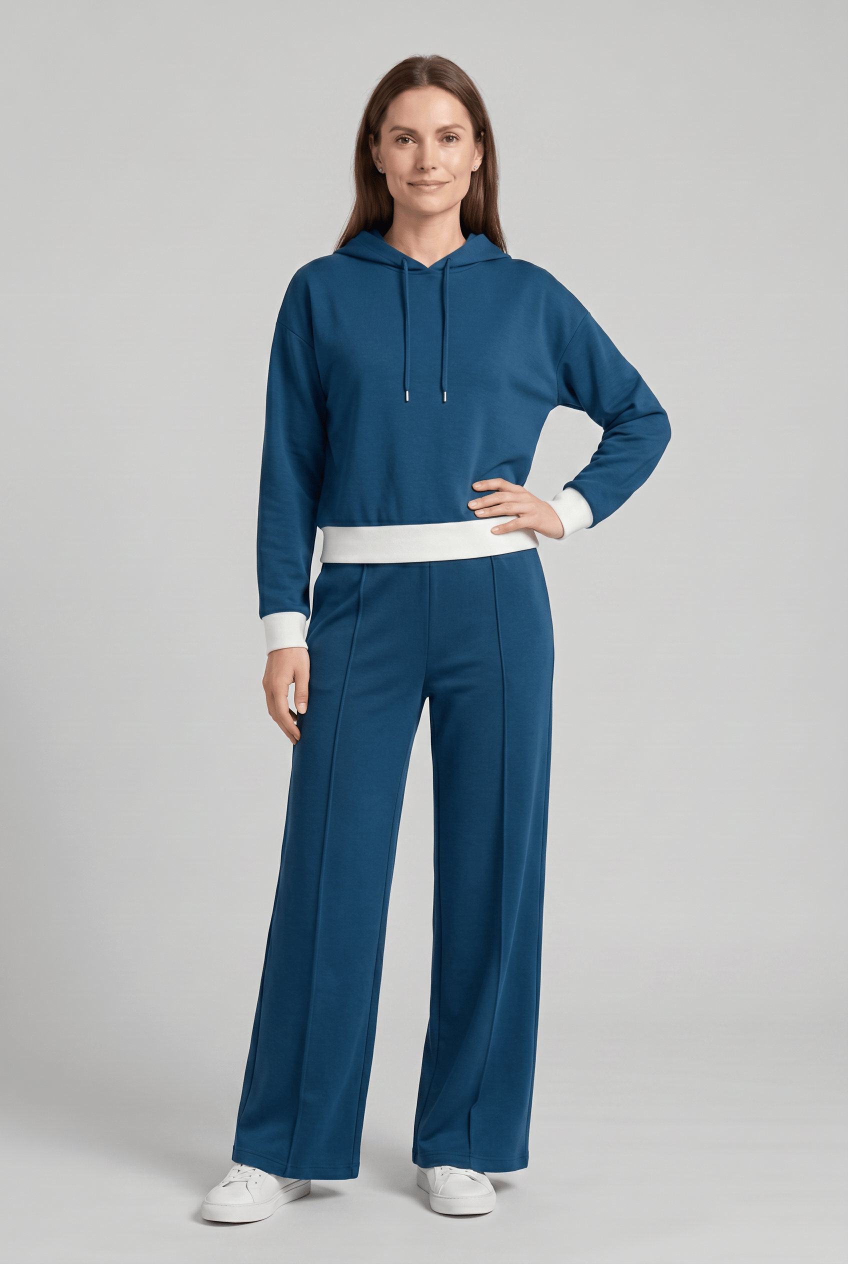 Women’s Wide Leg Co-Ord Hoodie Tracksuit Set | Casual