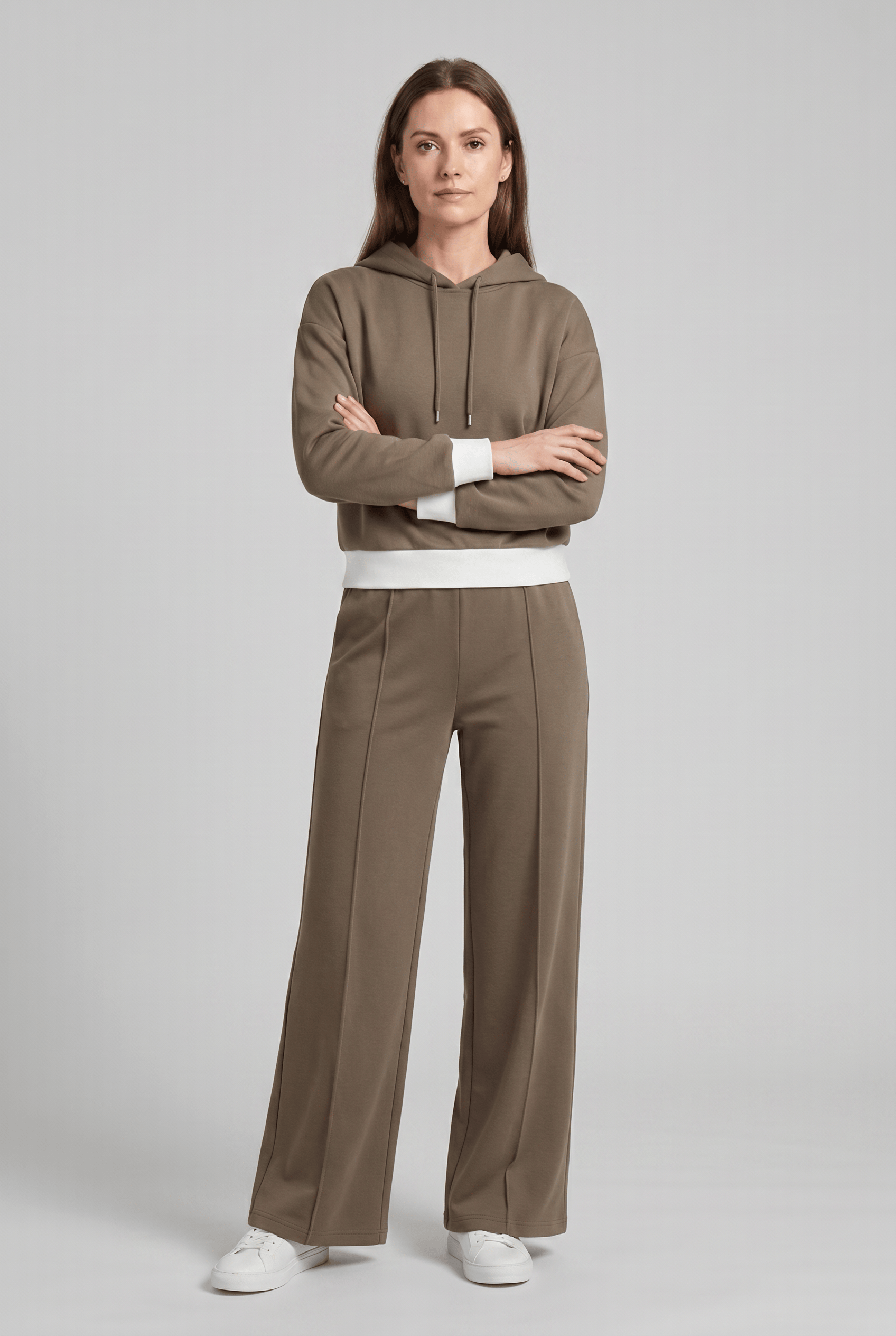 Women’s Wide Leg Co-Ord Hoodie Tracksuit Set | Casual
