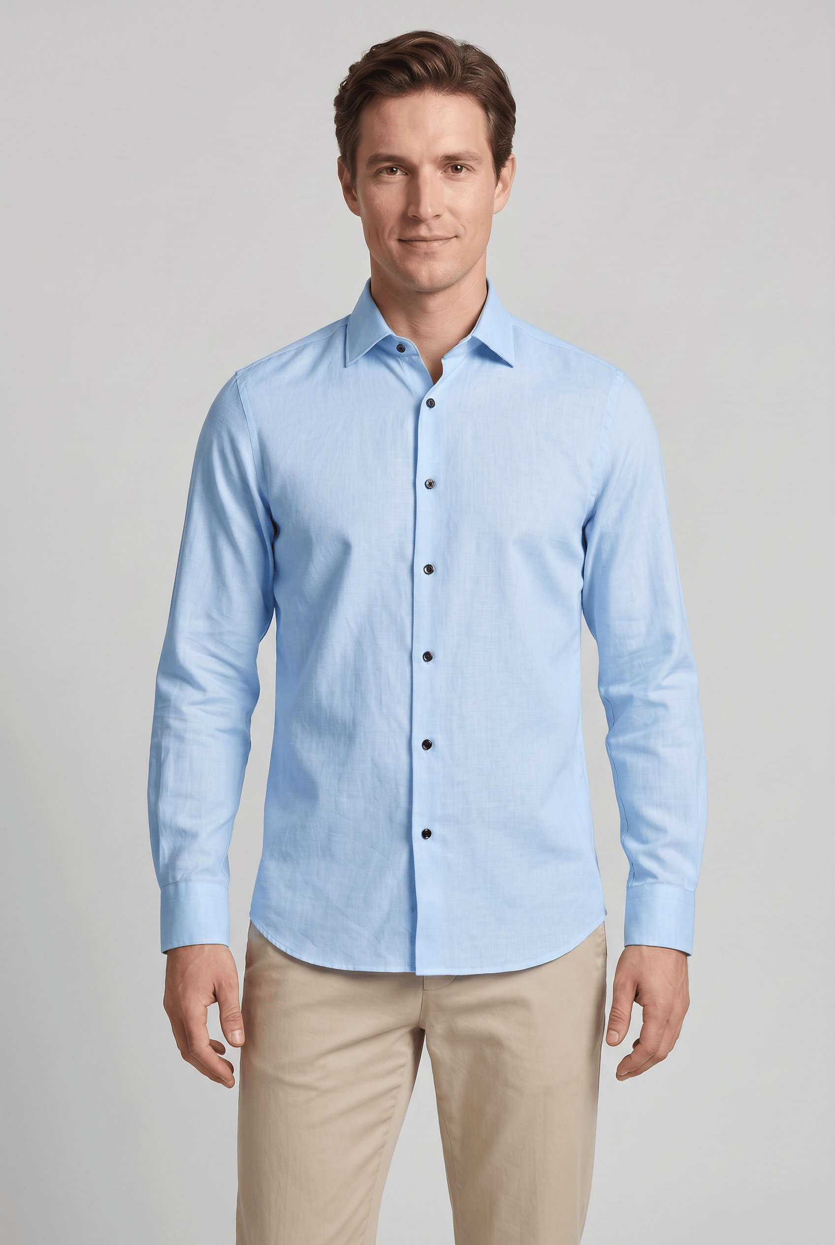 Men’s Collared Long Sleeves Slim Fit Dress Shirt | Formal