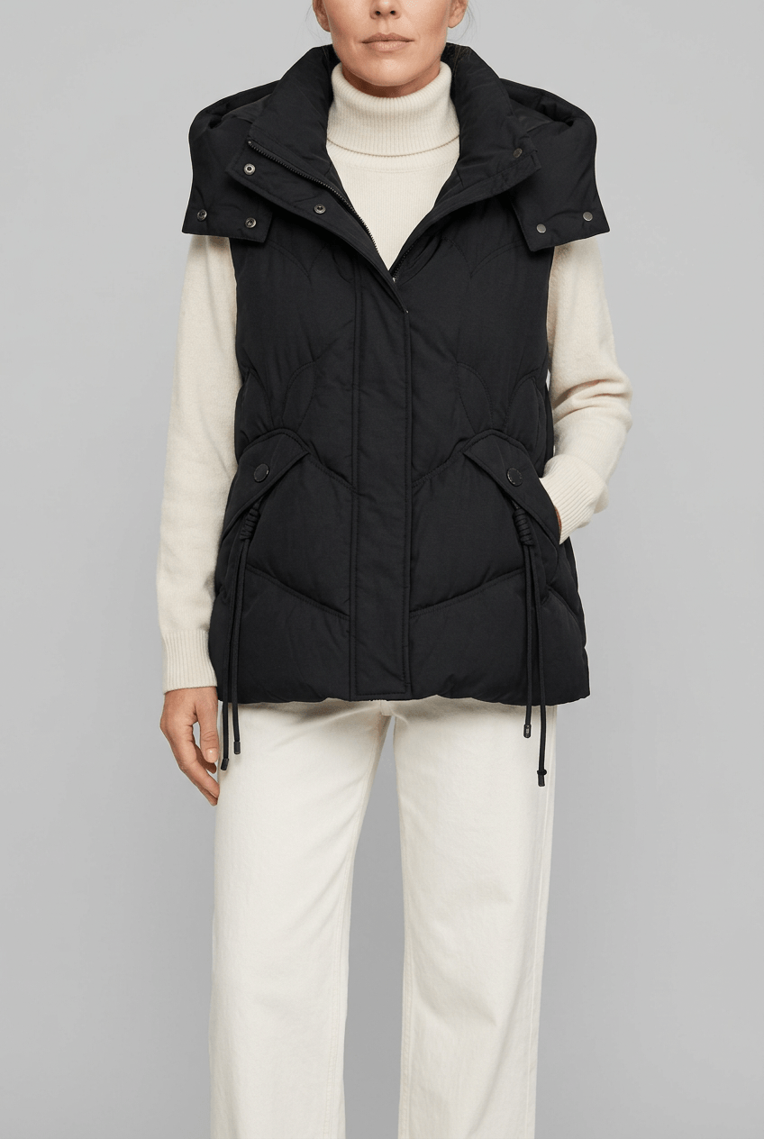 Women's Puffer Gilet | Detachable Hood