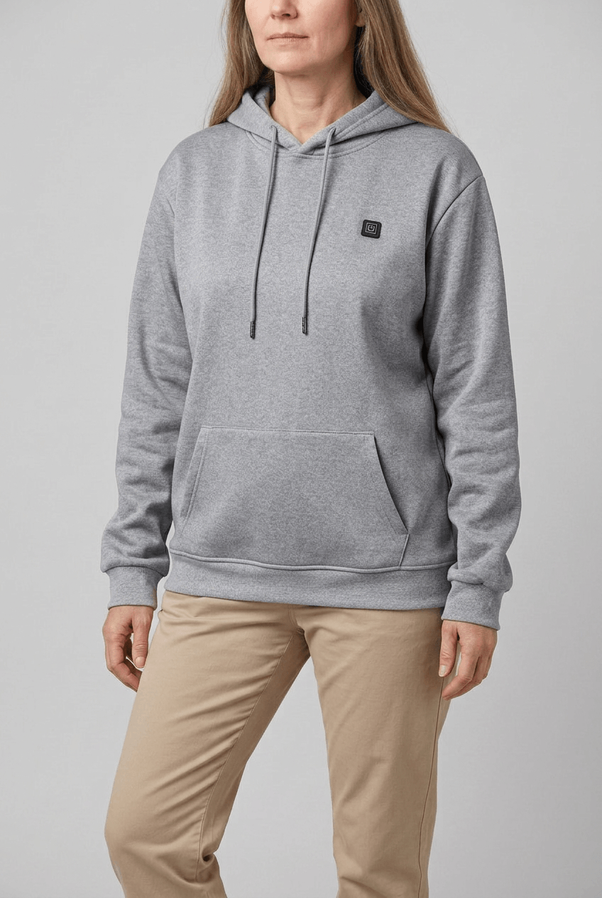 Women's Heated Pullover Hoodie | Drawstring Hood
