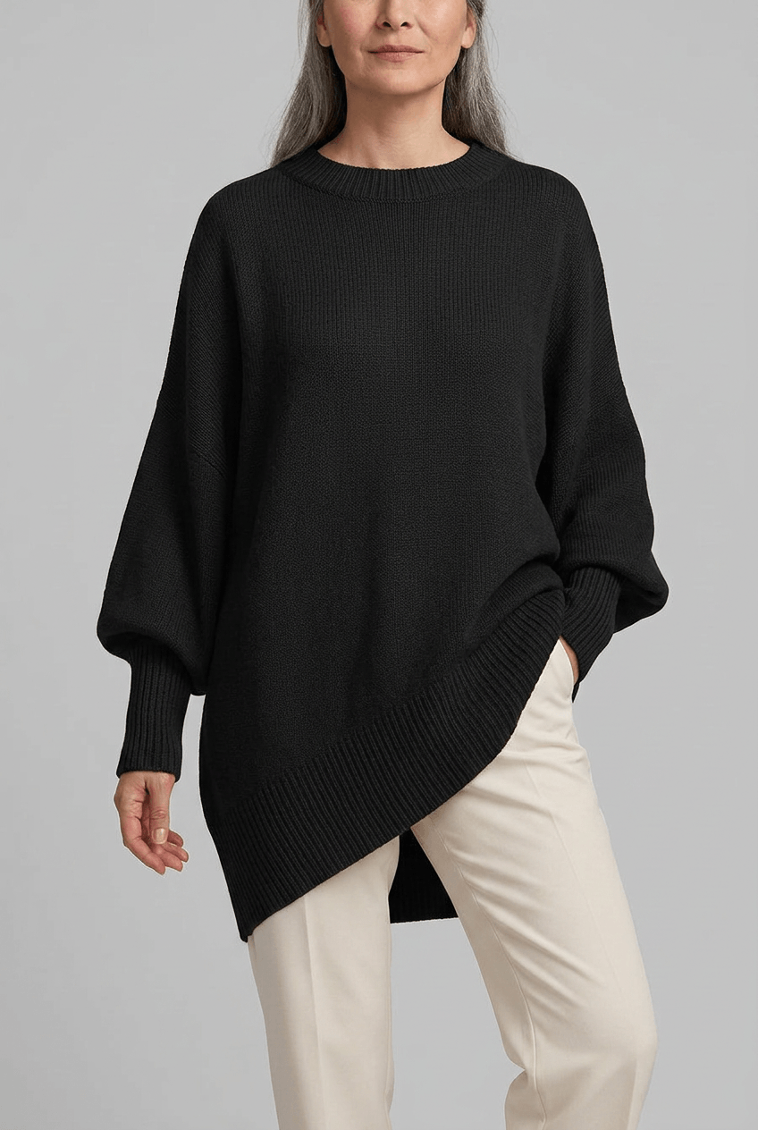 Women's Oversized Drape Fit Jumper | Batwing Sleeves