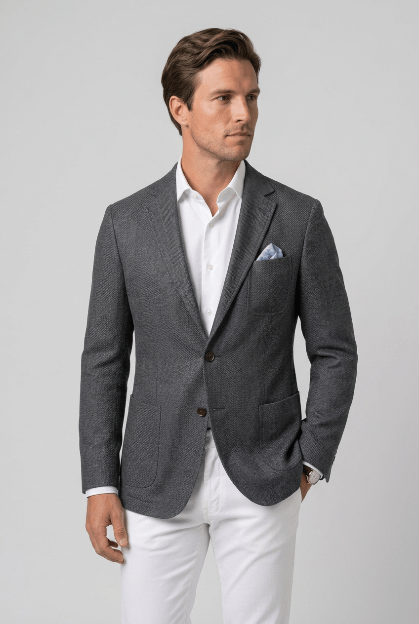 Men's Blazer | Two-Button Front & Patch Pockets