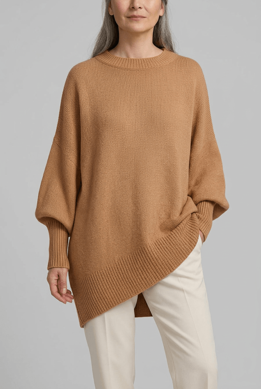 Women's Oversized Drape Fit Jumper | Batwing Sleeves