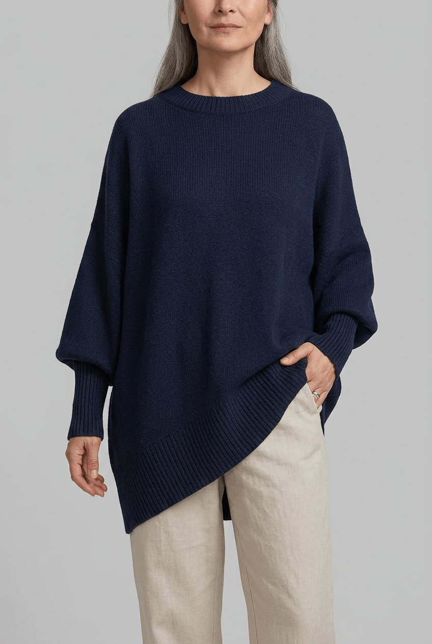 Women's Oversized Drape Fit Jumper | Batwing Sleeves