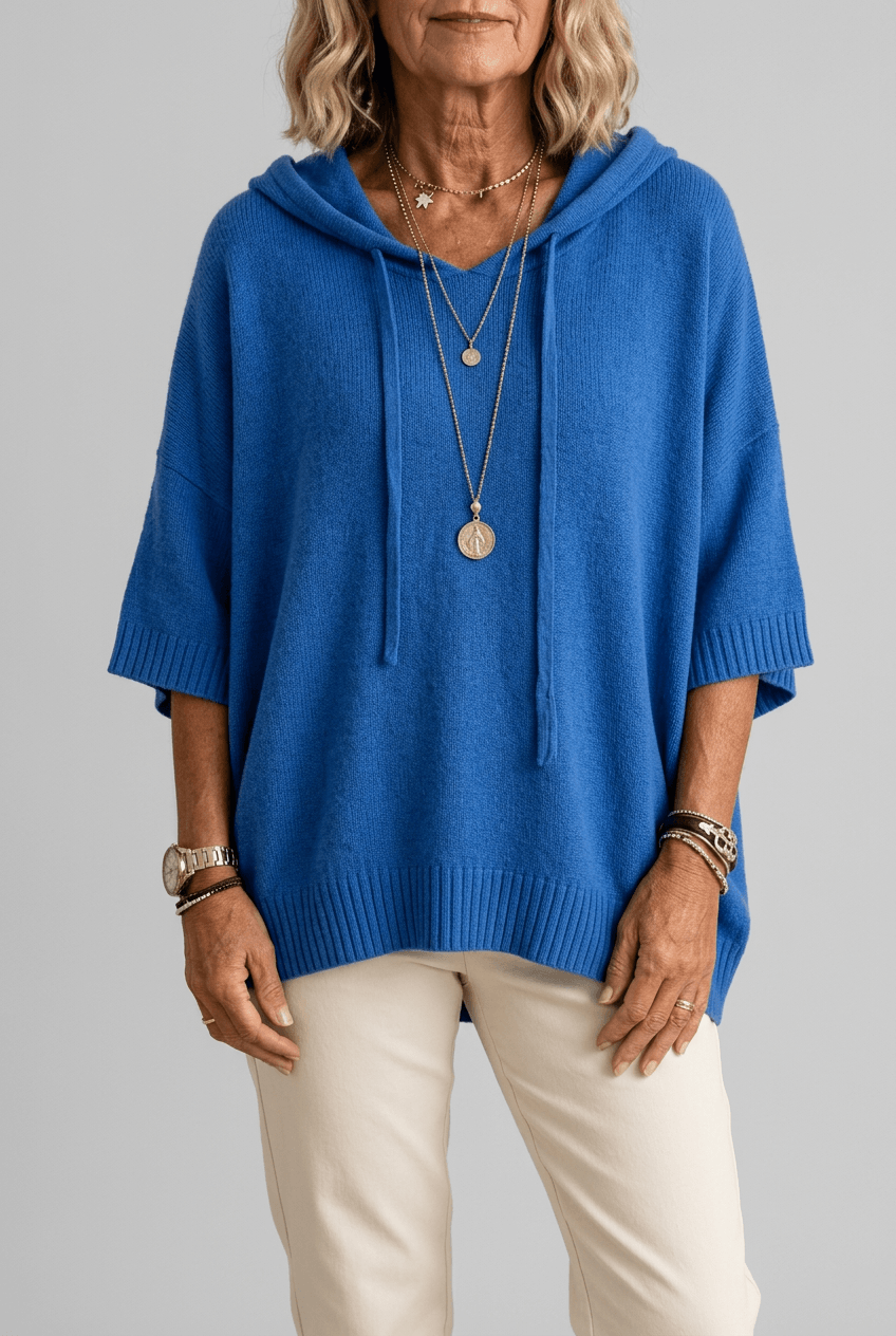 Oversized Hooded Women's Jumper | Striped Pattern