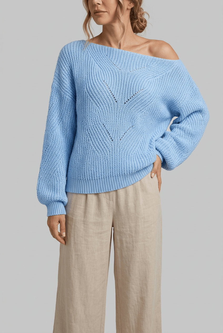 Women's Off Shoulder Knitted Jumper