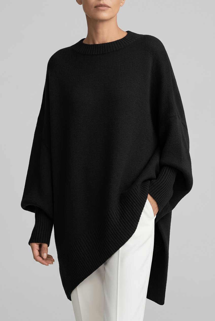 Women's Oversized Jumper | Side Split Longline Hem