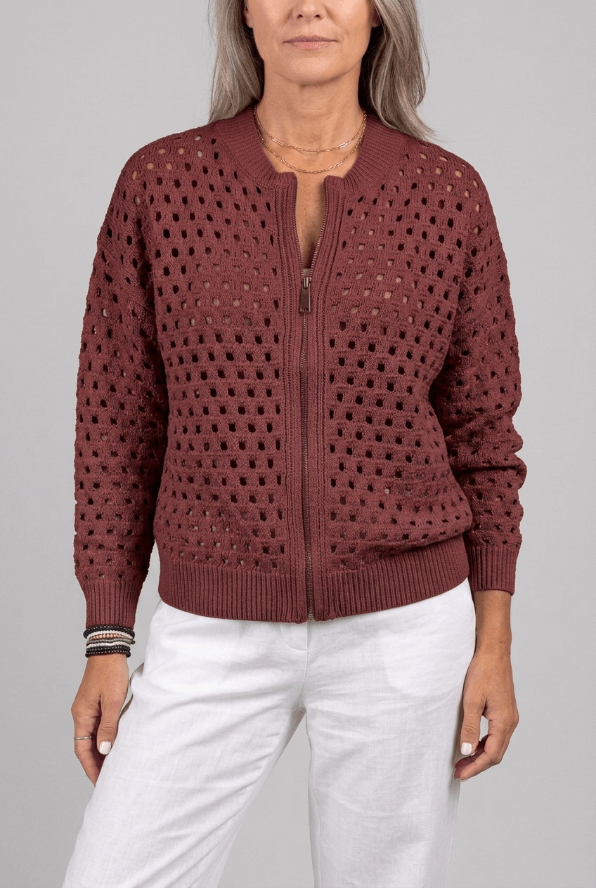 Women's Cardigan | Full Zip and Ribbed Cuffs