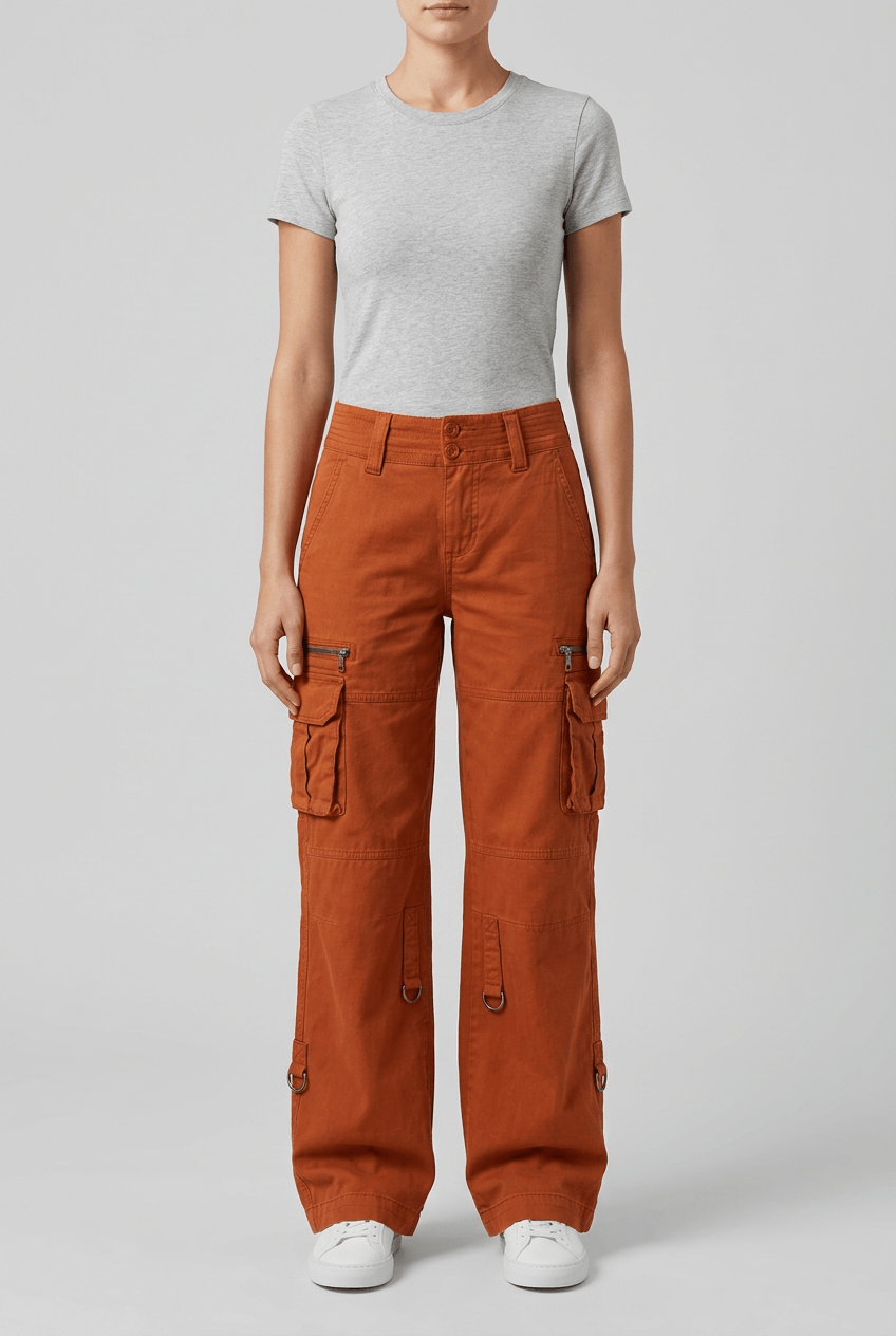 Women's Parachute Cargo Trousers | Multi-Pocket