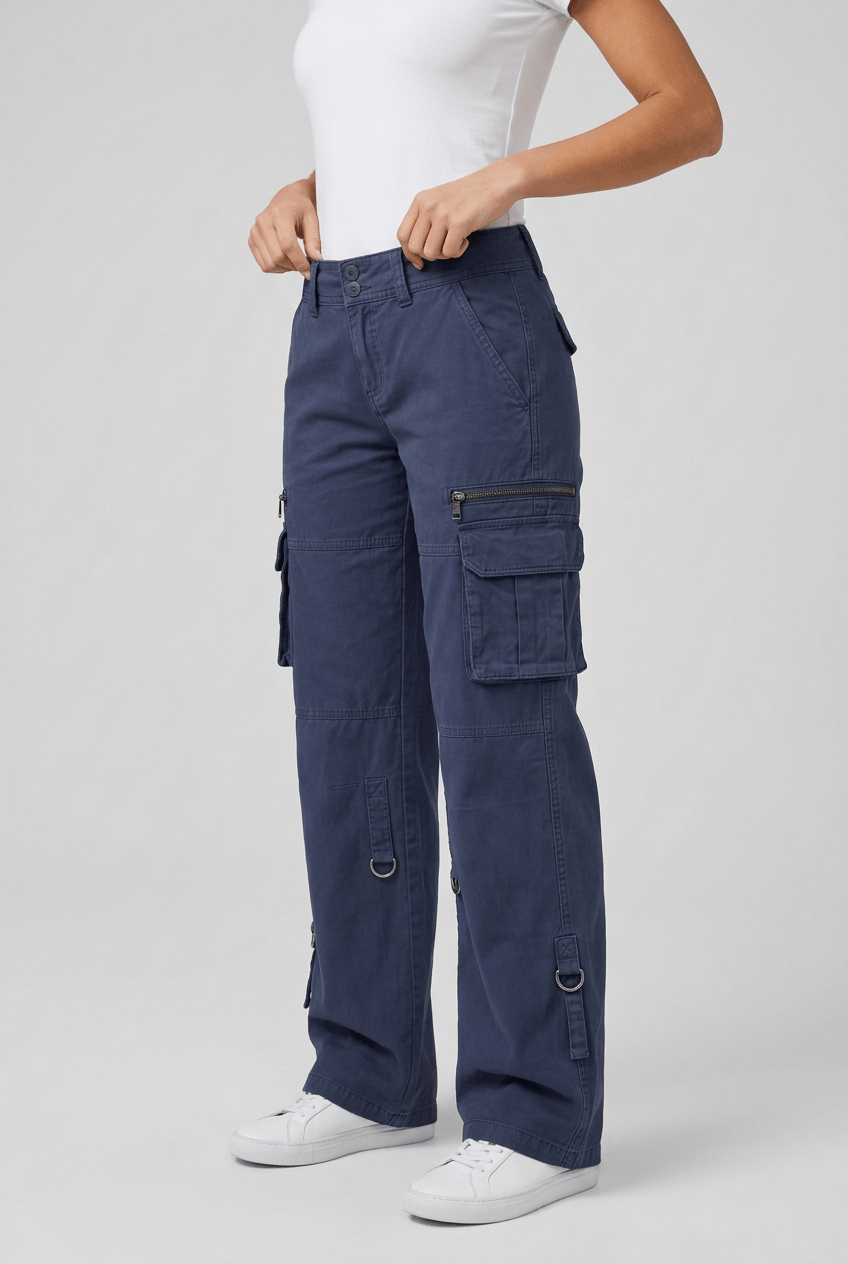 Women's Parachute Cargo Trousers | Multi-Pocket